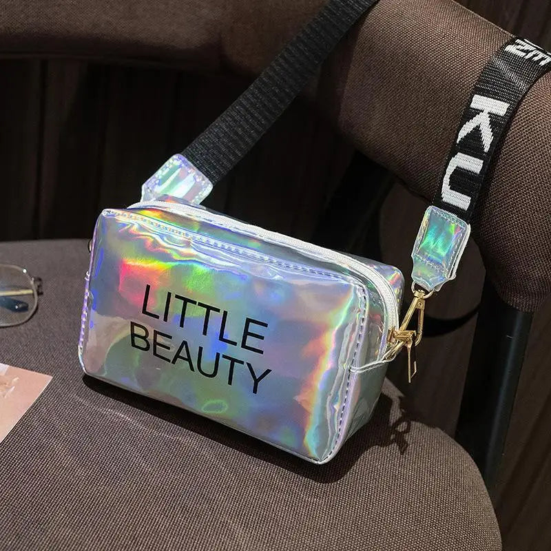 Women Laser Crossbody Bag Messenger PVC Jelly Small Tote Messenger Candy Colors