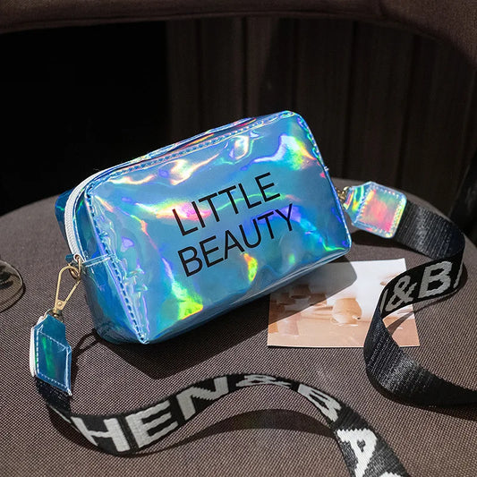Mini Laser Crossbody Bag PVC Jelly Small Tote