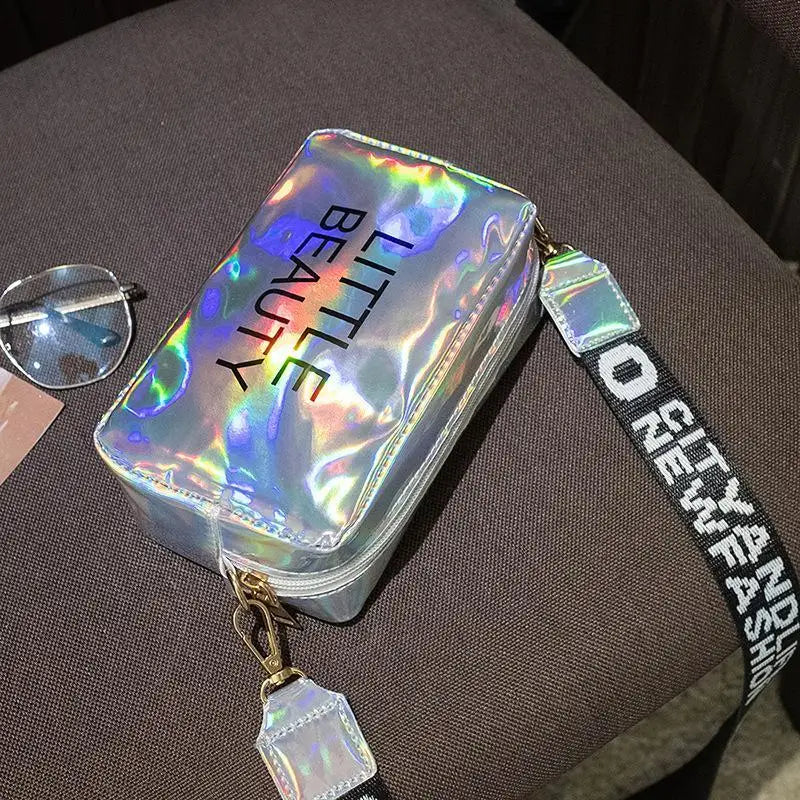 Women Laser Crossbody Bag Messenger PVC Jelly Small Tote Messenger Candy Colors