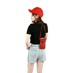 Mini Women PU Chain Messenger Bag Retro Mobile Phone Bag Shoulder Handbag