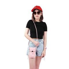 Mini Women PU Chain Messenger Bag Retro Mobile Phone Bag Shoulder Handbag