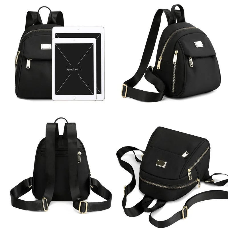 Mini Women's Backpack Nylon Small Ladies Phone Pouch Waterproof for Student
