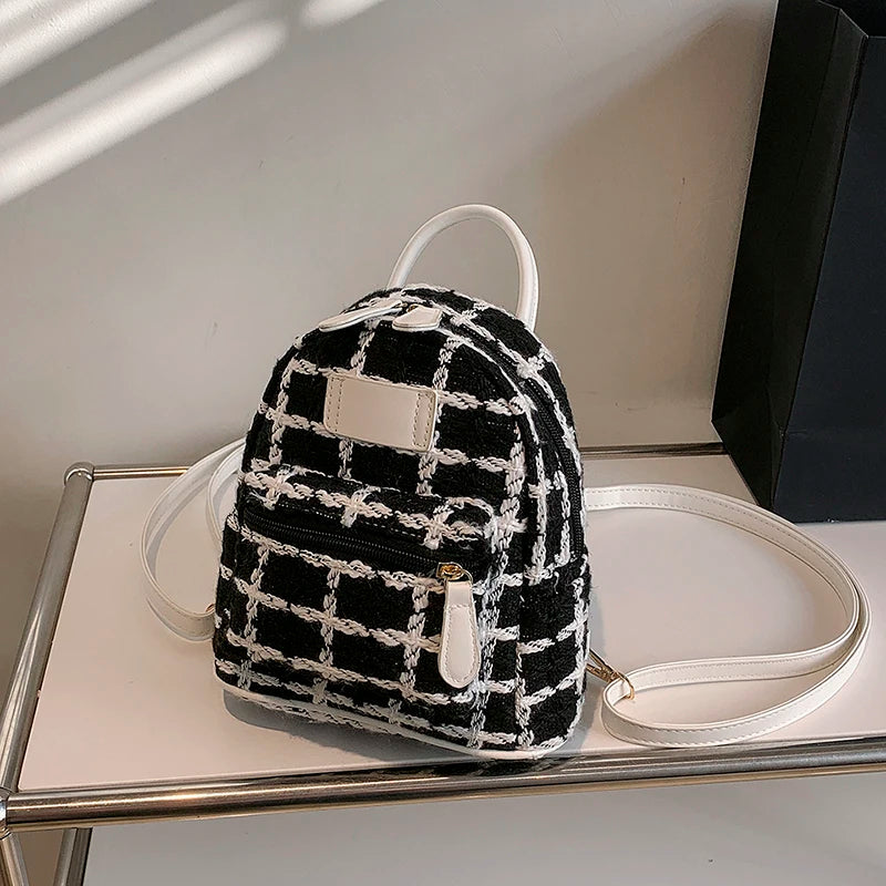 Nylon Women's Backpack Preppy Style School Travel Bags Small Rucksack