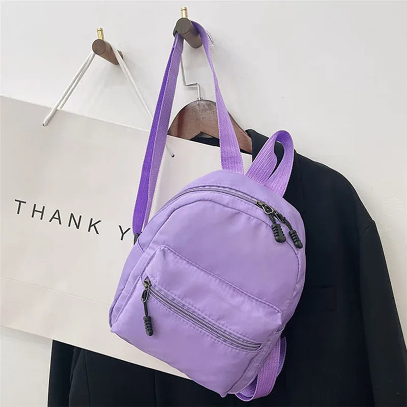Mini Nylon Women's Backpack Small School Bag Rucksack For Teen Girls