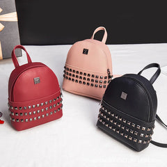 Rivet Mini Backpacks for Women PU Leather School Bags