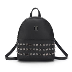 Rivet Mini Backpacks for Women PU Leather School Bags