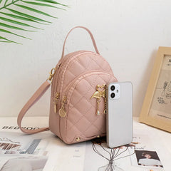 Mini Women's PU Leather Backpack Casual Small Bag Handbag Phone Purse