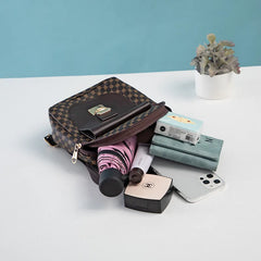 Mini Women's Backpack PU Leather Multi-Function Phone Pouch Pack