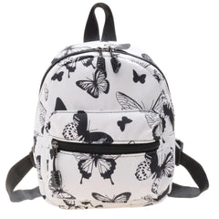 Animal Printing Mini Women's Backpack Nylon Bag for Teen Girls