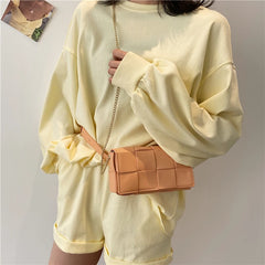 Mini Chain Waist Bag Ladies Chest Bag Solid Messenger Bag