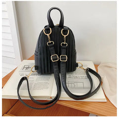 Mini Women Backpacks PU Leather Multifunctional Female Shoulder Bags