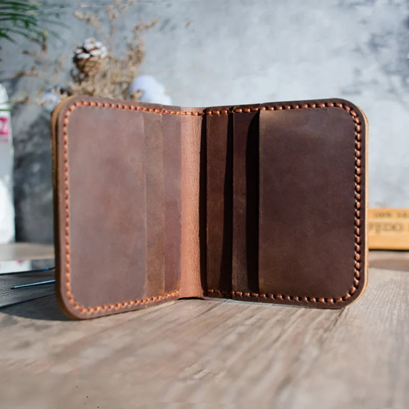 Real Leather Wallets for Men Small Mens Wallet Leather Vallet Manmade