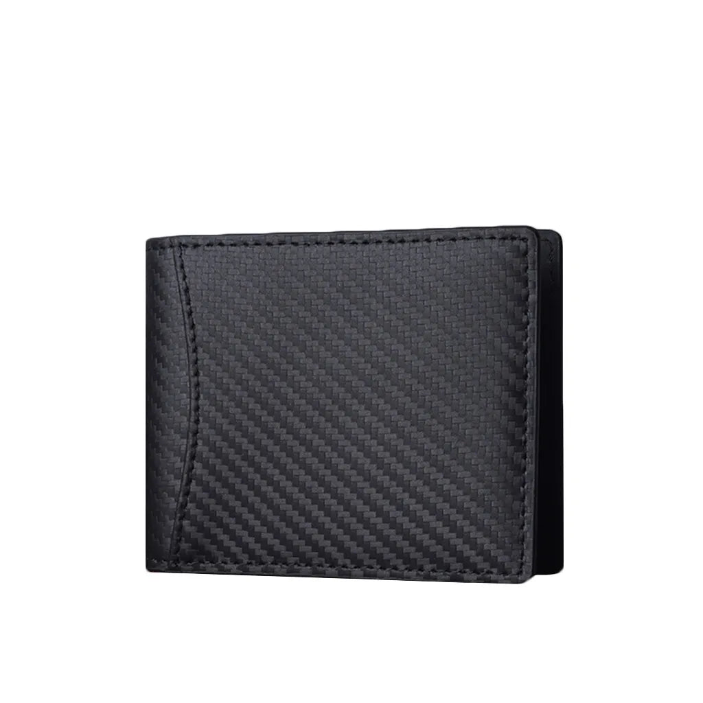 Men's Minimalist Cow Fiber Carbon Wallet with Magnetic Leather Note 8 Case