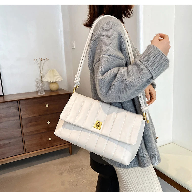 Soft Leather Retro Chain Crossbody Envelope Bag