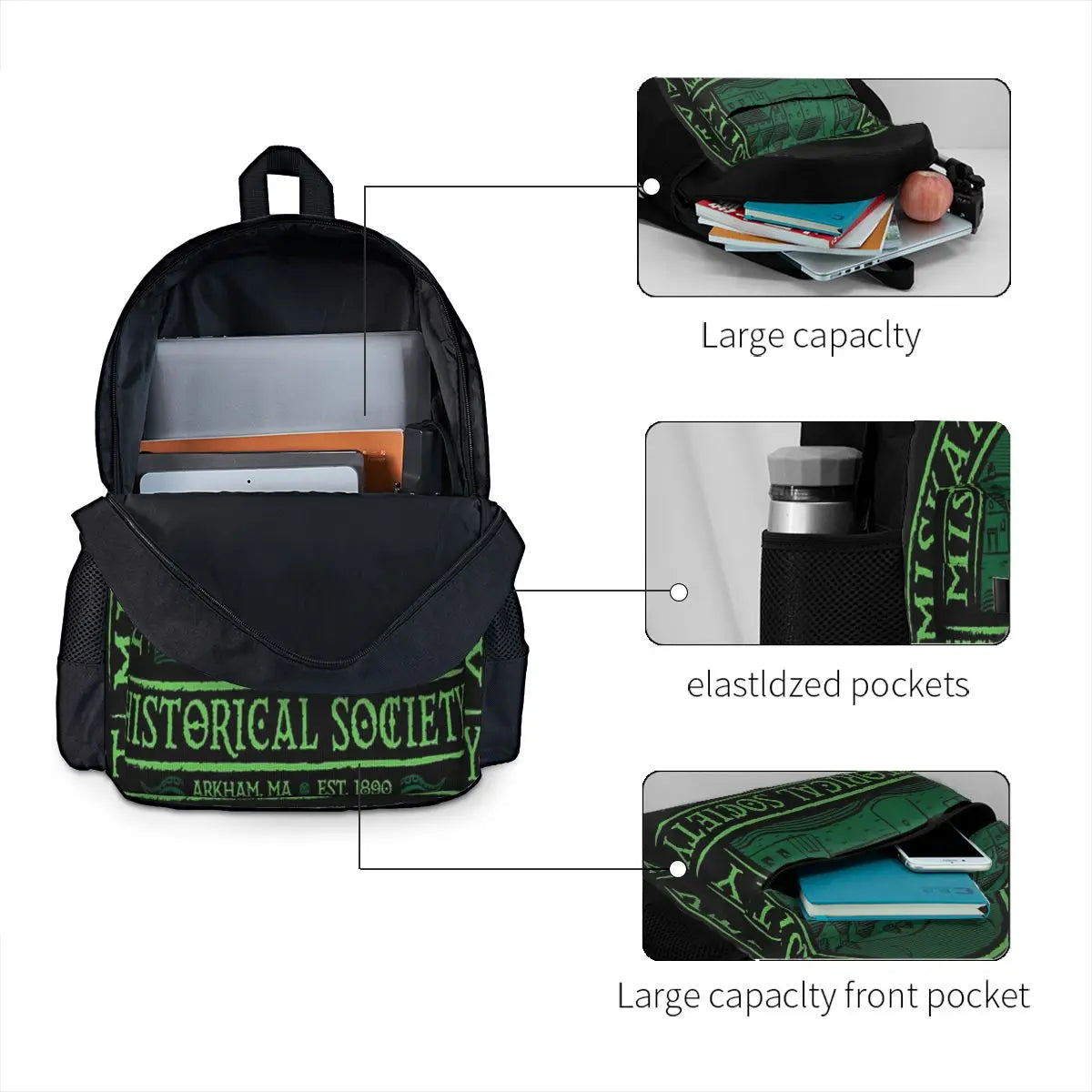 Miskatonic Historical Society 2 Backpacks Retro Men's Backpack