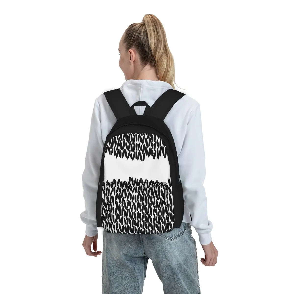Vintage Knit Backpack for Men and Women