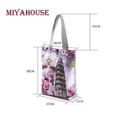 Miyahouse Candy Flower Print Shoulder Bags Female Leisure Tower Beach Bags