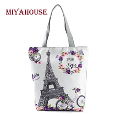 Miyahouse Candy Flower Print Shoulder Bags Female Leisure Tower Beach Bags