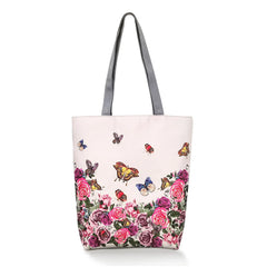 Miyahouse Floral Butterfly Printed Handbag Women Shoulder Bag
