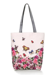 Miyahouse Floral Printed Handbag Women Shoulder Bag Canvas