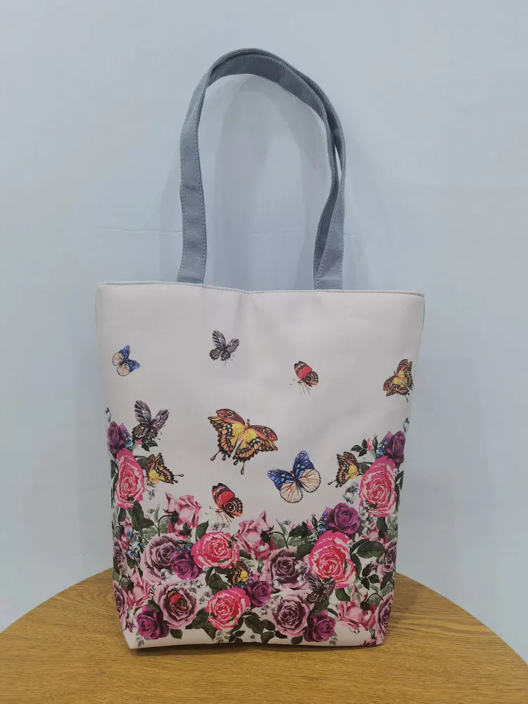 Miyahouse Floral Printed Handbag Women Shoulder Bag Canvas
