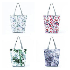 Miyahouse Ink-Wash Painting Shoulder Bag Women Floral Printed Tote Handbag