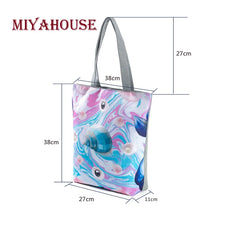 Miyahouse Summer Beach Bag Women Shoulder Canvas Tote Hand