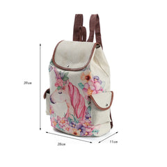 Miyahouse Unicorn Printed Backpack Girls Drawstring School Bag