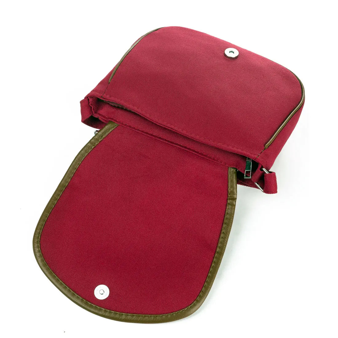 Miyahouse Small Retro Messenger Bag Canvas Stripe Saddle Shoulder Bag