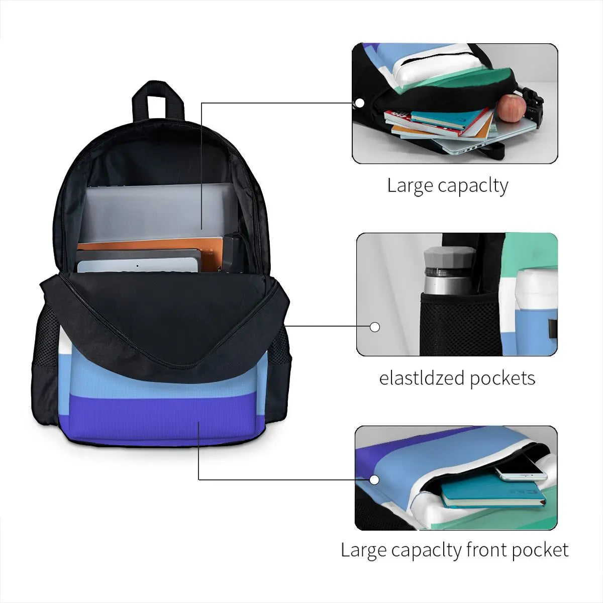 Gay Pride Flag Backpacks Eco Friendly Anime Backpacks