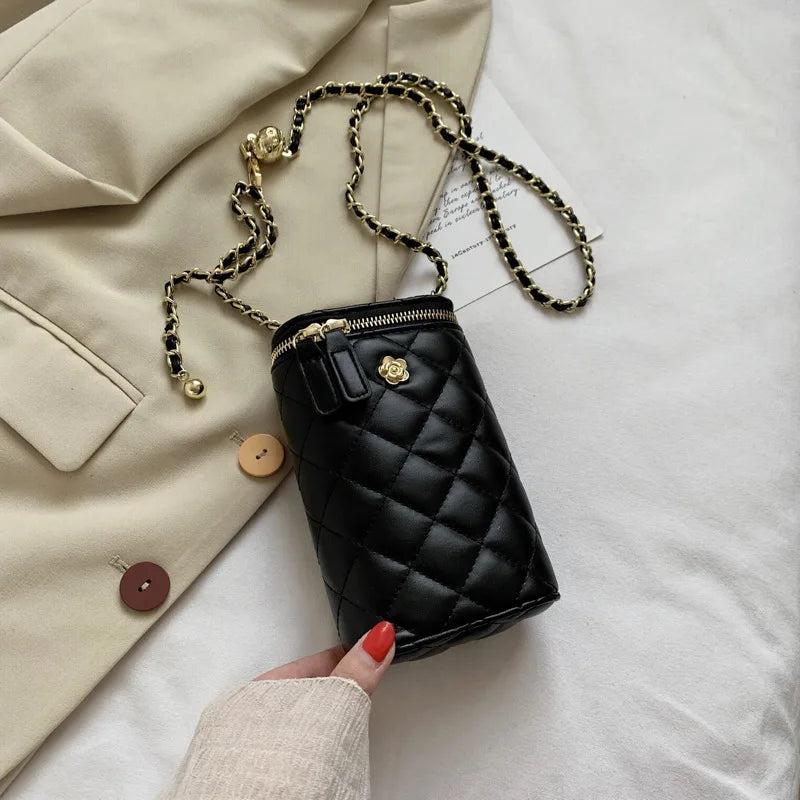 Mini Cross-Body Rhomboid Chain Bag