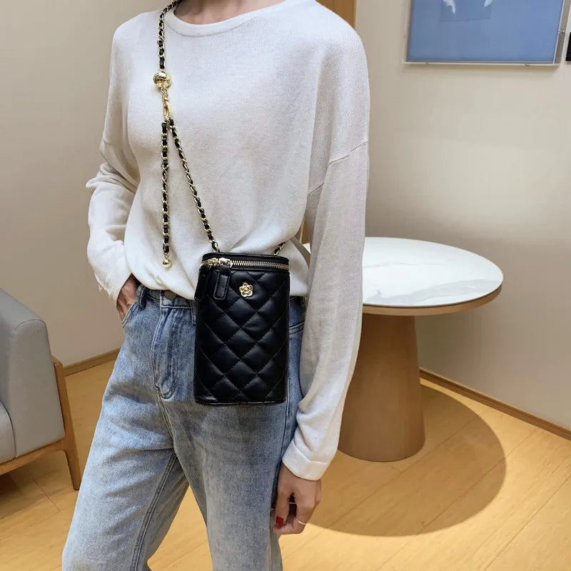 Mini Cross-Body Rhomboid Chain Bag