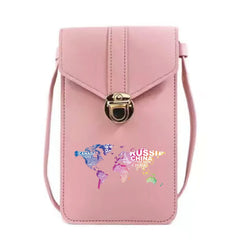 PU Leather Wallet Crossbody Bag Touch Screen Cell Phone Pack
