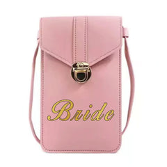 Women Crossbody Bag Bride Print Coin Purse Touch Screen Cell Phone Storage Pack