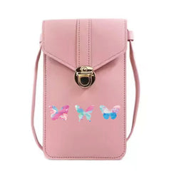 Touch Screen Cell Phone Storage Pack Wallets Card Packet Women Messenger Bags