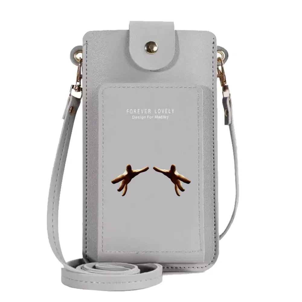 Leather Crossbody Bag Wallet for Women - 3D Pattern Mini Handbag