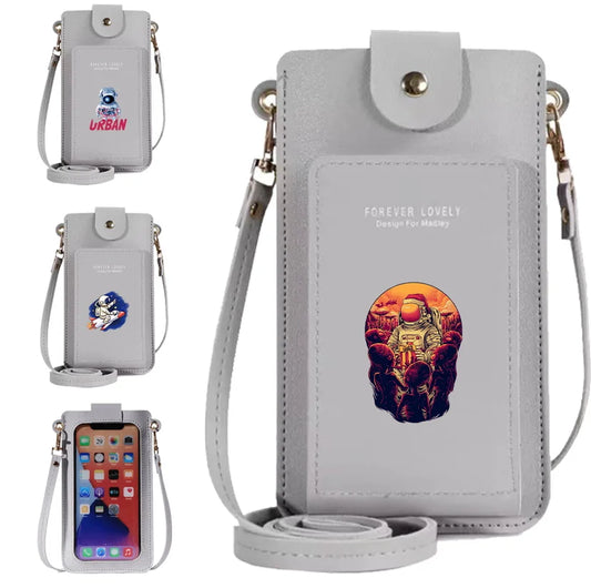 Astronaut Print Phone Bag Wallet Women's Handbag