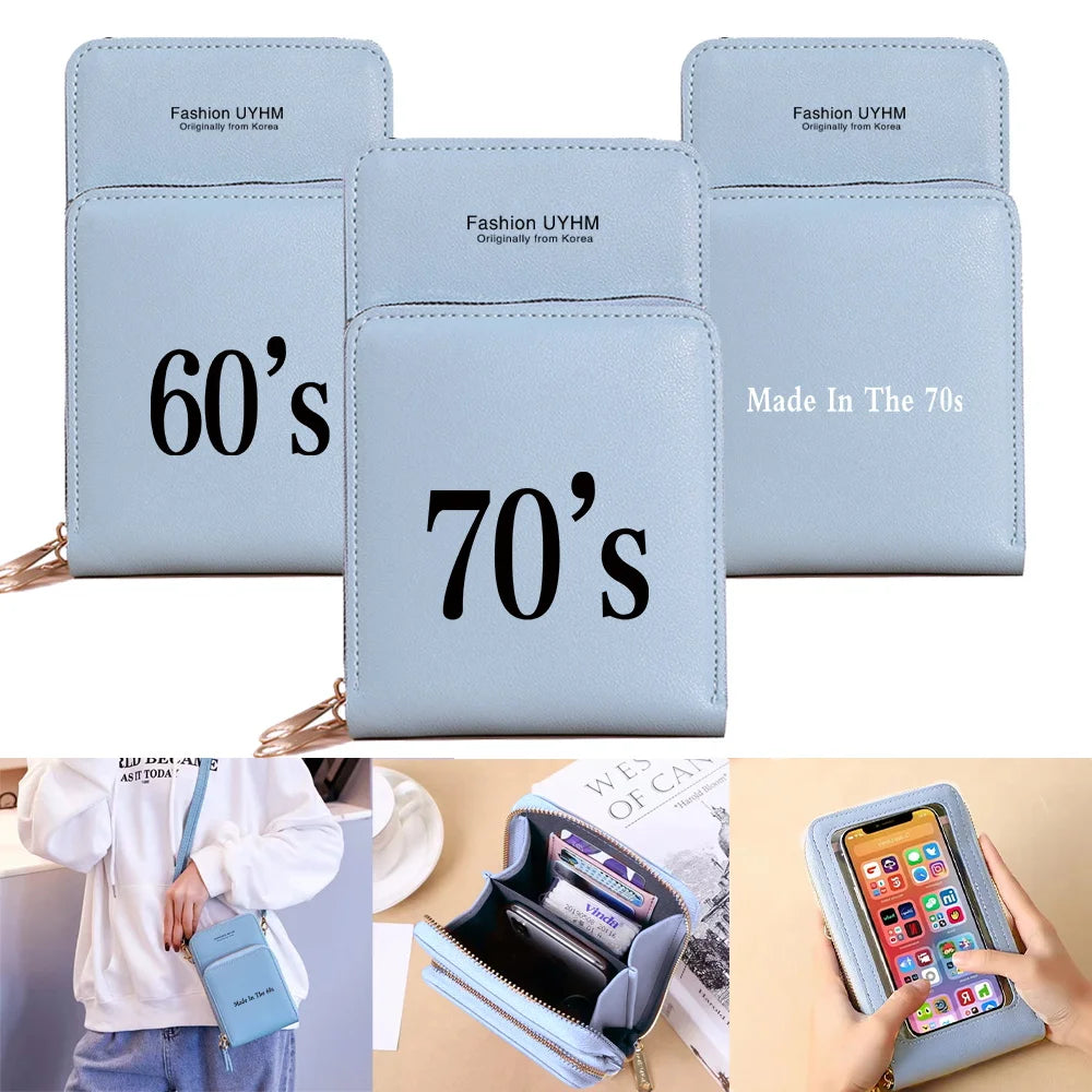 Women's Wallet Card Package Cell Phone Crossbody Bag Zipper Purse