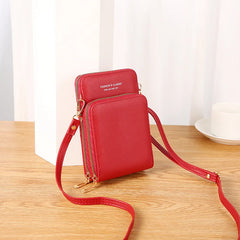 Mobile Phone Purse Smartphone Wallet PU Leather Shoulder Strap Handbag