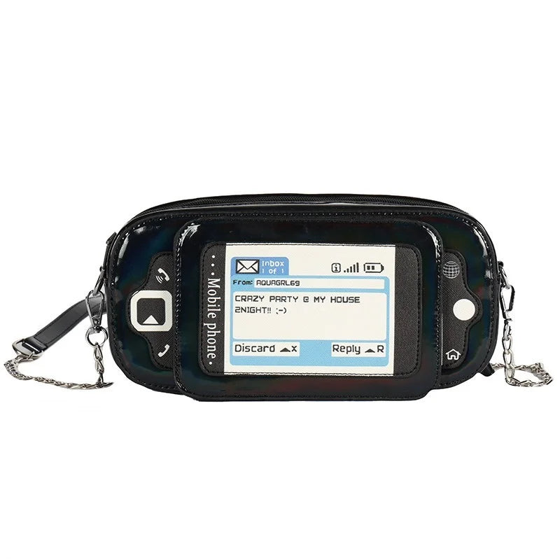 Reflective Crossbody Bag Chain Shoulder Clutch