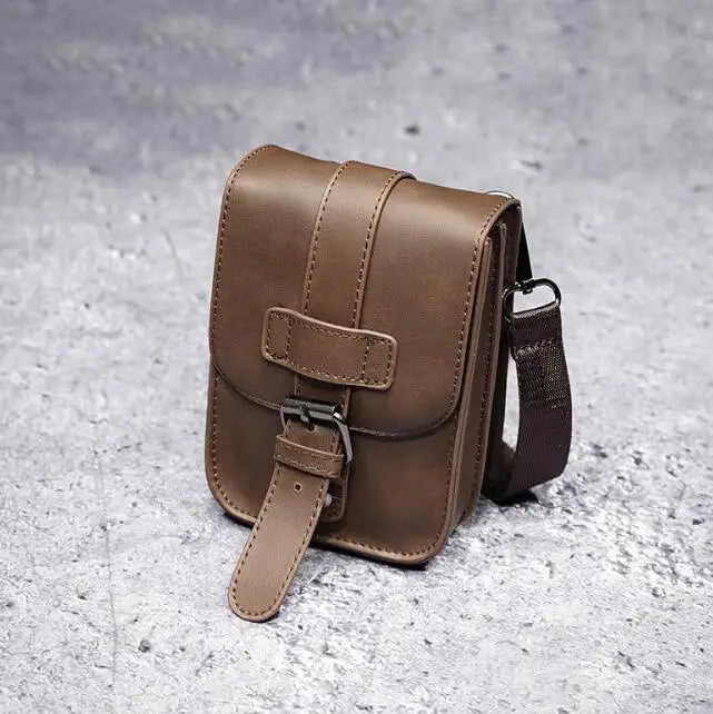 Men's Waist Bag PU Leather Multi-function Chest Bag