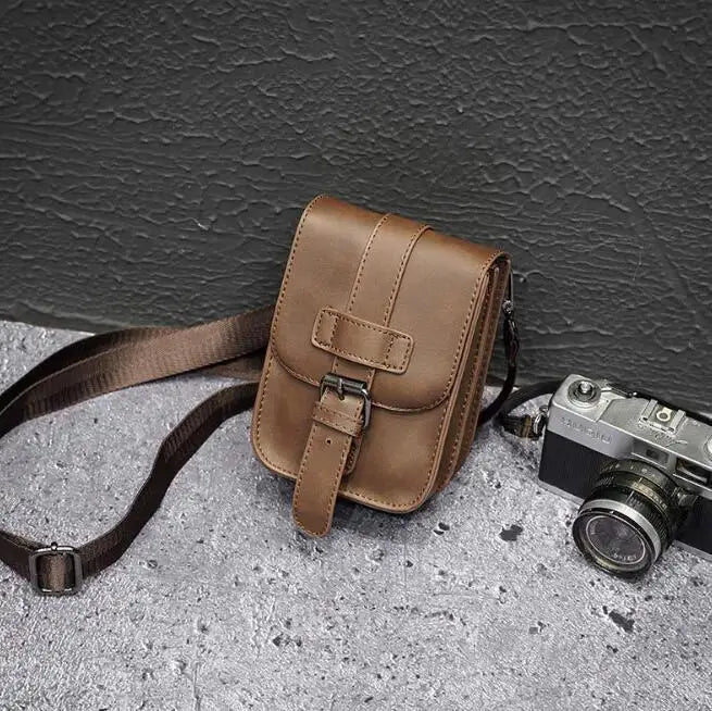 Men's Waist Bag PU Leather Multi-function Chest Bag
