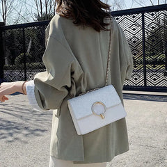 Sequin Small Square Bag All-Match Student Messenger Bag