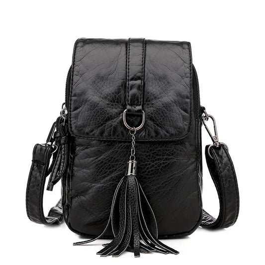 Women's PU Leather Shoulder Bag Small Card Holder Messenger Bag