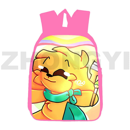 3D Pink Anime Mikecrack Backpack for Teenagers 12/16 Inch