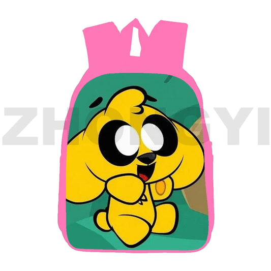 3D Pink Anime Mikecrack Backpack for Teenagers 12/16 Inch