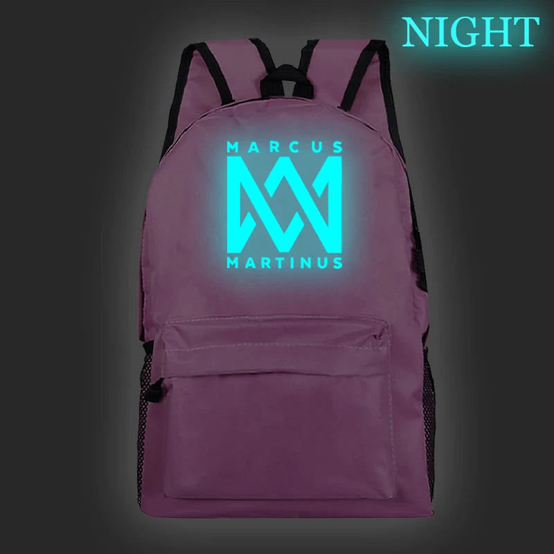 Marcus&Martinus Luminous Backpack School Bag Men Women Laptop Rucksack