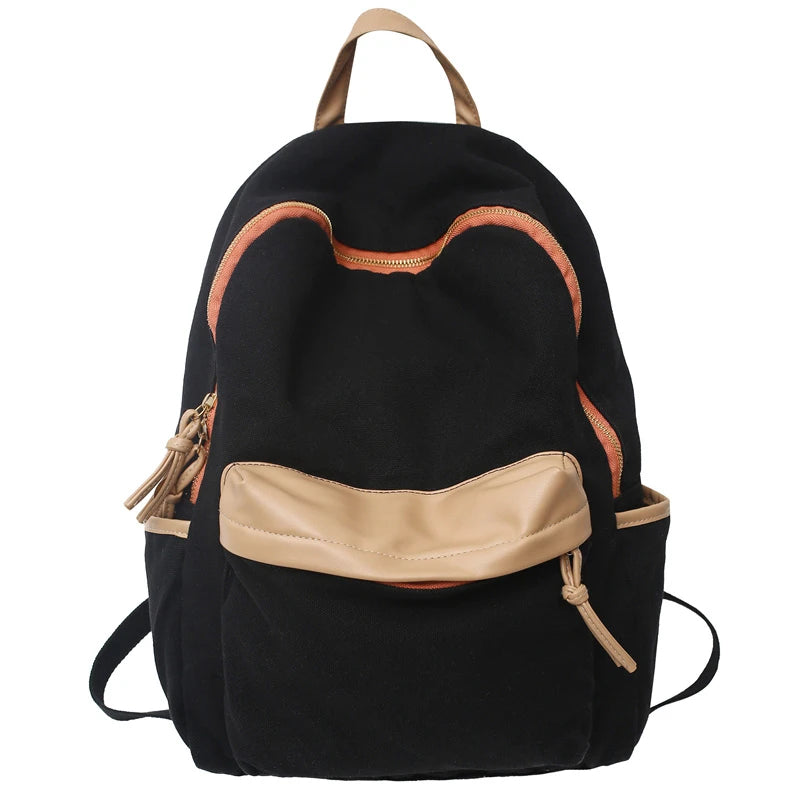 Solid Shopping Bag Teenagers School Bags Large Bookbag High Women Travel Backpac