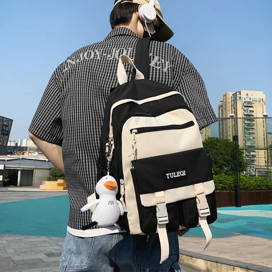Functional Leisure Backpack for Girls Boys Unisex Travel Knapsack