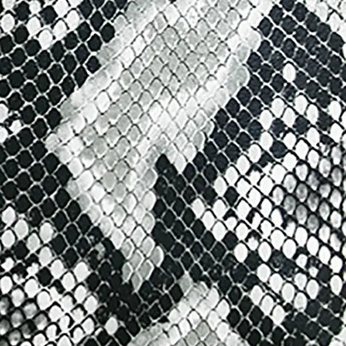 Vintage Retro Waist Bag Black-Grey Snake Pattern Soft Leather